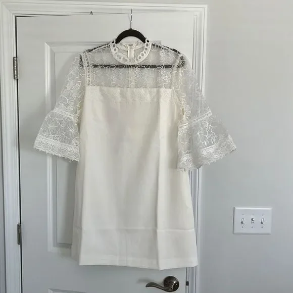 Women's Amelia Dress White NWT Bride Rehearsal Dinner or Bridal Shower - Picture 3 of 4